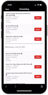App Screenshot - Scheduling